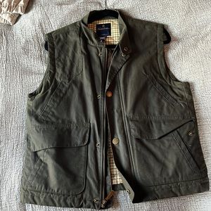 Waxed, Brooks Brothers Vest, Forest Green, Size S